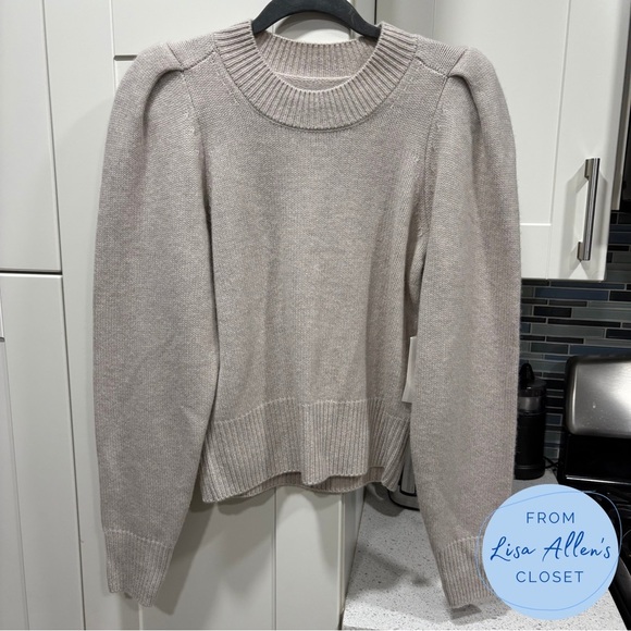NWT Mayson The Label Cashmere blend puff sleeves sweater - Picture 1 of 6